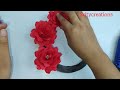 Diy 12 easy craft wallmate for room decoration /  unique paper flower wallhanging / wall decor idea