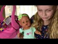 Baby Born Gemma's First Trip! Packing Diaper Bag + Feeding + Changing! (with Skye& Caden)