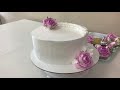 РОЗЫ чайные из БЕЛКОВОГО КРЕМА! Как украсить торт розами из БЗК! Cake Decorating Ideas!Красивый торт