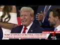 Donald Trump arrives at the Republican Party Convention | 7NEWS