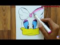 HOW TO DRAW A DAISY DUCK Tutorial drawing