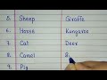 Domestic Animals name and Wild Animals name