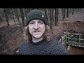 Building An Underground Bushcraft Survival Shelter!! Ep-3. Building the walls/steps and Bed.