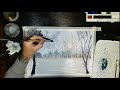 moonlight forest - watercolours