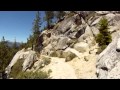 Mountain biking on the Flume Trail overlooking Lake Tahoe