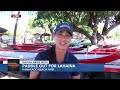 Hundreds gather at a beach park in Lahaina to mourn lives lost and celebrate the town's resilienc...