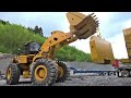 Caterpillar 6015B Back Weight and Shovel Transport / Volvo L250G Too weak