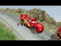 Big & Small McQueen Small Wooden Wheel vs Big & Small McQueen Big Wooden Wheel vs Hill  BeamNG.drive