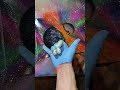 “Deep impact” Planets collide spray paint art tutorial