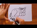 number drawing with 200 //easy drawing for beginners//pencil drawing  @FarjanaDrawingAcademy