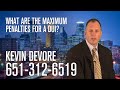 What are the maximum penalties for a DUI in Minnesota?