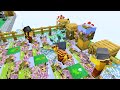 Having a BEE FAMILY on ONE BLOCK in Minecraft!