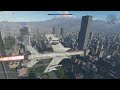 War Thunder F-105D evading between buildings until I hit one.