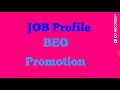 Block Education Officer job profile..Job profile B.E.O and promotion...job insurance..