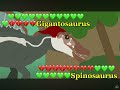 Gigantosaurus Vs Spinosaurus - Gd2 Animals With Healthbars