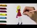 Dress Up Barbie and Barbie Characters Coloring with Sticker Book | painting and drawing for kids |