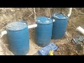 The diy 3 barrel septic tank system for your cabin or RV. 55 gallon drums! (cheap & easy)