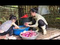 Harvest a lot of bamboo shoots and sweet potatoes and bring them to the market to sell