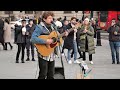 Andrew Duncan, busker in Trafalgar Square 9th March 2024 - Part 2.