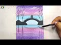 How to draw beautiful scenery | Easy and simple Scenery drawing ideas for beginners