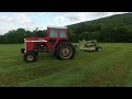 Rare 2nd Cutting Hay in May 2024 - Massey Ferguson 1105 & Krone 2801 - Virginia Mountain Farm