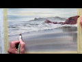 painting wet sand in watercolor