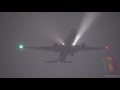 EPIC NIGHT TAKEOFFS with fog at LONDON HEATHROW Airport - Sony a7s