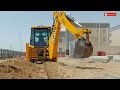 JCB 3DX backhoes loader excavation for new installation underground electrical cable