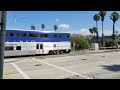 Amtrak Pacific Surfliner heads north through Ventura California on 09/19/2019