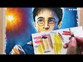 Realistic Harry Potter Drawing with Oil Pastel- Step by Step