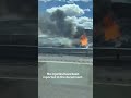 Train derails and catches fire near Gallup, New Mexico