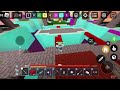 Destroying teamers in Roblox bedwars