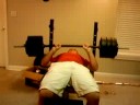 Stealth does the bench press, 300 lb