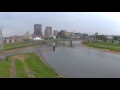 5 Minute flight above Riverscape in Downtown Dayton, Ohio