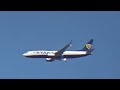 Ryanair Boeing 737-800 approaching Turin Caselle Airport from Milan Bergamo Airport