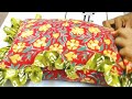 Simple pillow cover cutting & stitching DIY Ruffle//ruffle pillow cover stitching