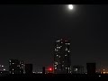 Moonrise from clouds timelapse 4k