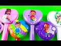 Looking Cocomelon, Pinkfong Hogi in Droplets, Shapes with SLIME Colorful Mix! Satisfying ASMR Videos