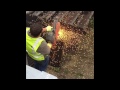 Iphone 6 plus slow motion 240 FPS. sparks from angle grinder.