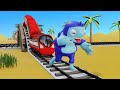 【踏切アニメ】あぶない電車 TRAIN Vs THOMAS AND FRIENDS🚦 Fumikiri Town 3D Railroad Crossing Animation #train