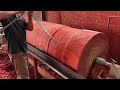 Giant Red Wood Lathe Skills // Extremely Dangerous Wood Lathe