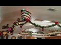 Christmas train above kitchen