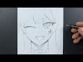 Easy anime sketch | how to draw cute anime girl for beginners