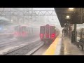 ⁴ᴷ⁶⁰ MTA Metro-North & Amtrak PM Rush Hour Action at New Rochelle During Hurricane Conditions