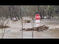 The footbridge to access Oak Creek Cliffs Drive in Sedona is flooded out on Wednesday, March 22