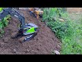 RC EXCAVATOR HUINA 1593, 1550,proses pengerjaan proyek jalan