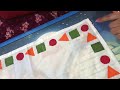 Geometrical shapes on Handkerchief with Fabric colour By Vandana Sharma