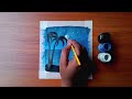 Easy poster colour night sky painting/easy painting tutorial step by step/poster colour drawing